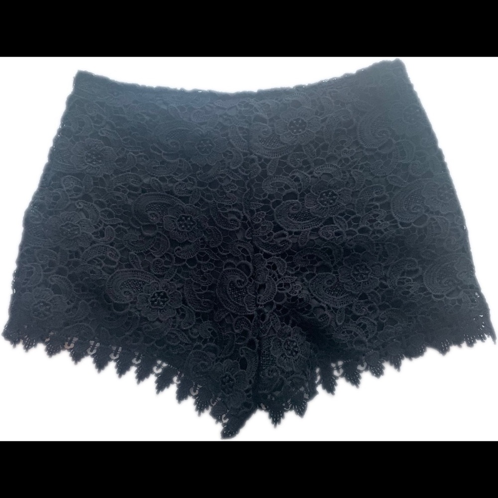 Blue Rain black lace shorts